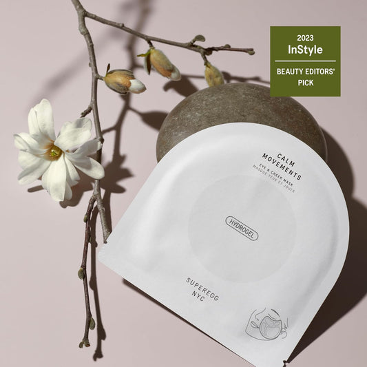 SUPEREGG Calm Movements Eye & Cheek Mask (Pack of 5): Hydrogel mask for plump, silky smooth skin. Centella Asiatica and Hyaluronic Acid