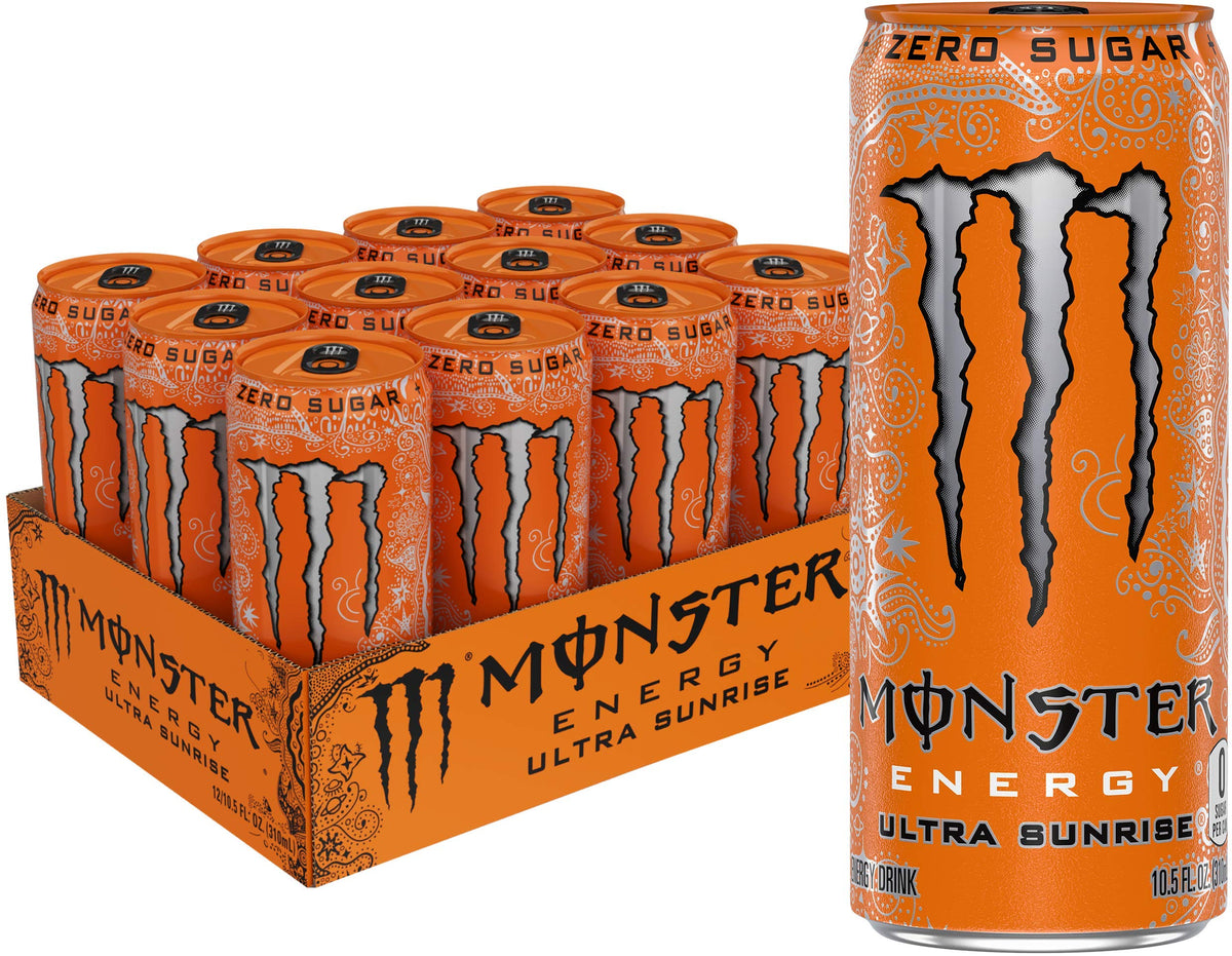 Monster Energy Ultra Black, Sugar Free Energy Drink, 16 Ounce