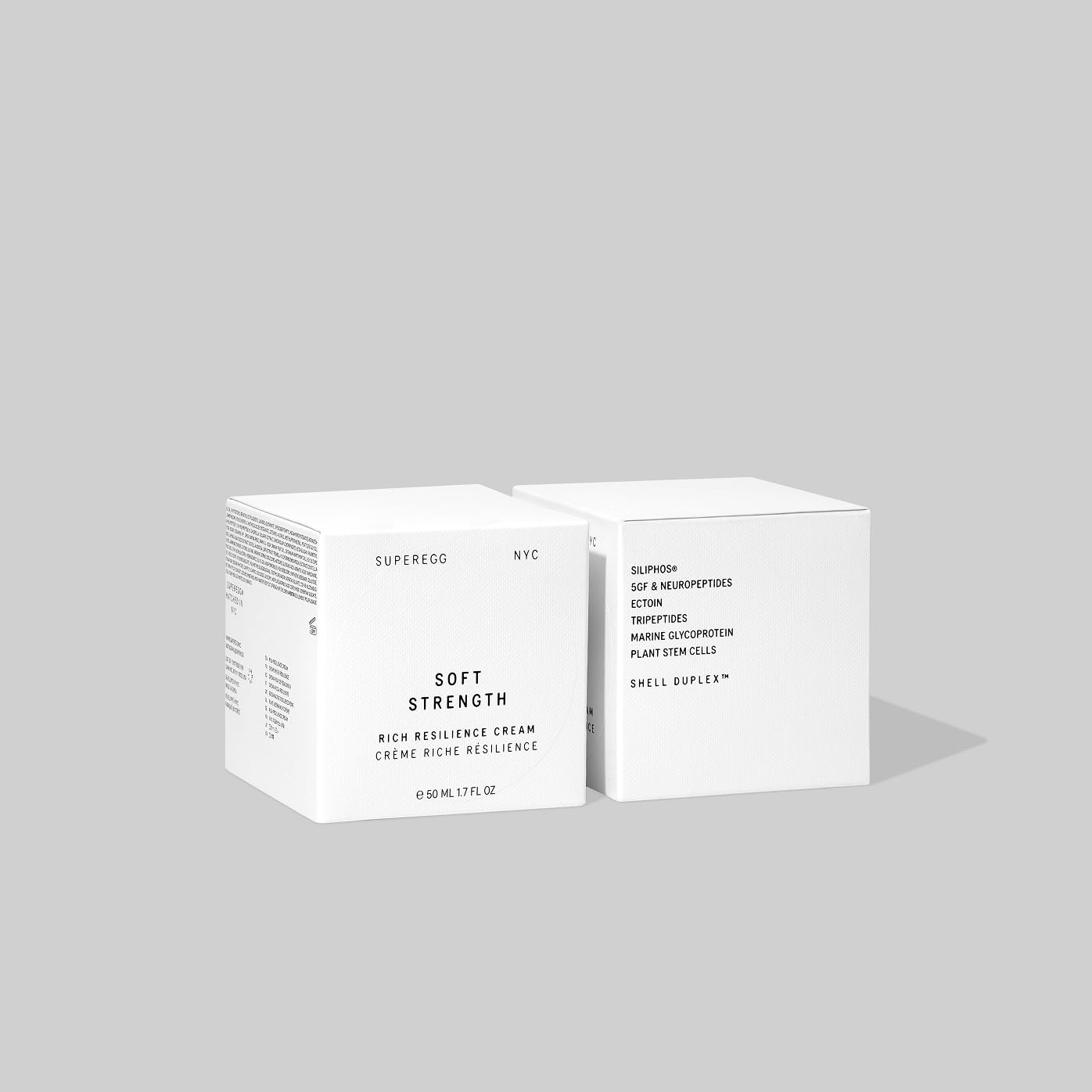 SUPEREGG Soft Strength Rich Resilience Cream: For restored and resilient skin. Rich cream with Siliphos®, 5GF & Neuropeptides, Ectoin. 50 ML 1.7 FL OZ