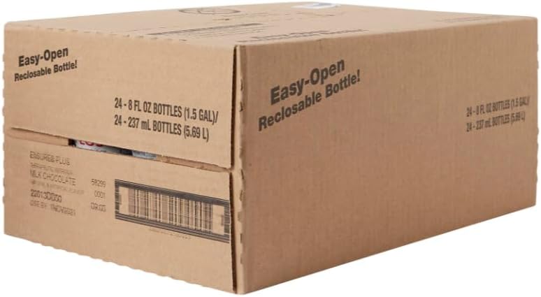 Ensure Plus Creamy Milk Chocolate Shake - 24 x 8 Ounce Bottles
