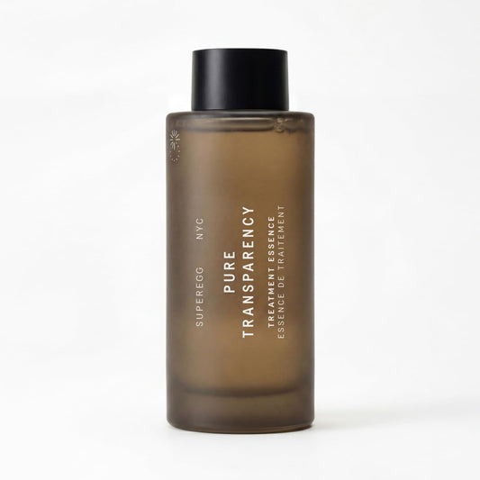 SUPEREGG Pure Transparency Treatment Essence: For bright, plump, glowing skin. Essence with 8D Hyaluronic Acid, Galactomyces Ferment Filtrate, Cica Peptide. 100 ML / 2 FL OZ