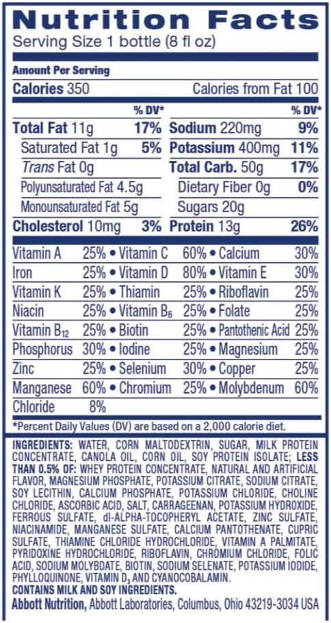Ensure Plus Creamy Milk Chocolate Shake - 24 x 8 Ounce Bottles