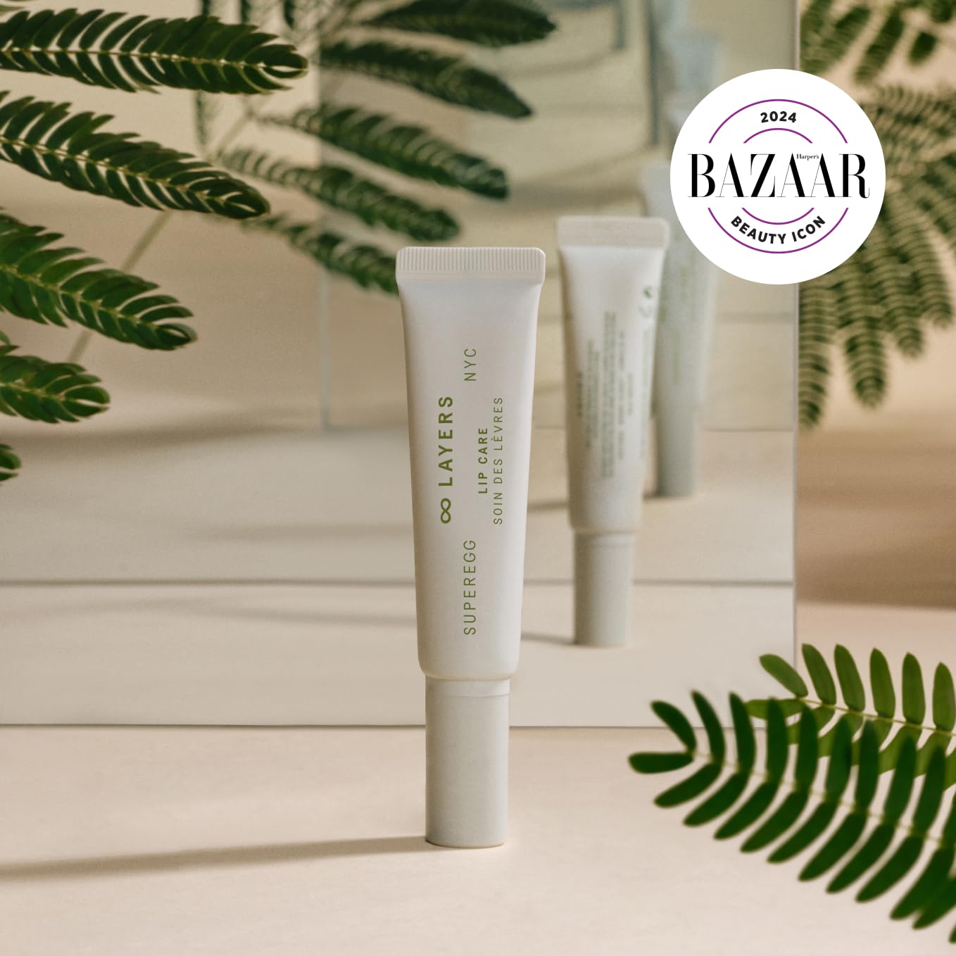 SUPEREGG ∞(Infinite) Layers Lip Care: For a plump and softer lip. Lip balm with Camellia Oil and Hyaluronic Acid. 10 G / 0.35 OZ