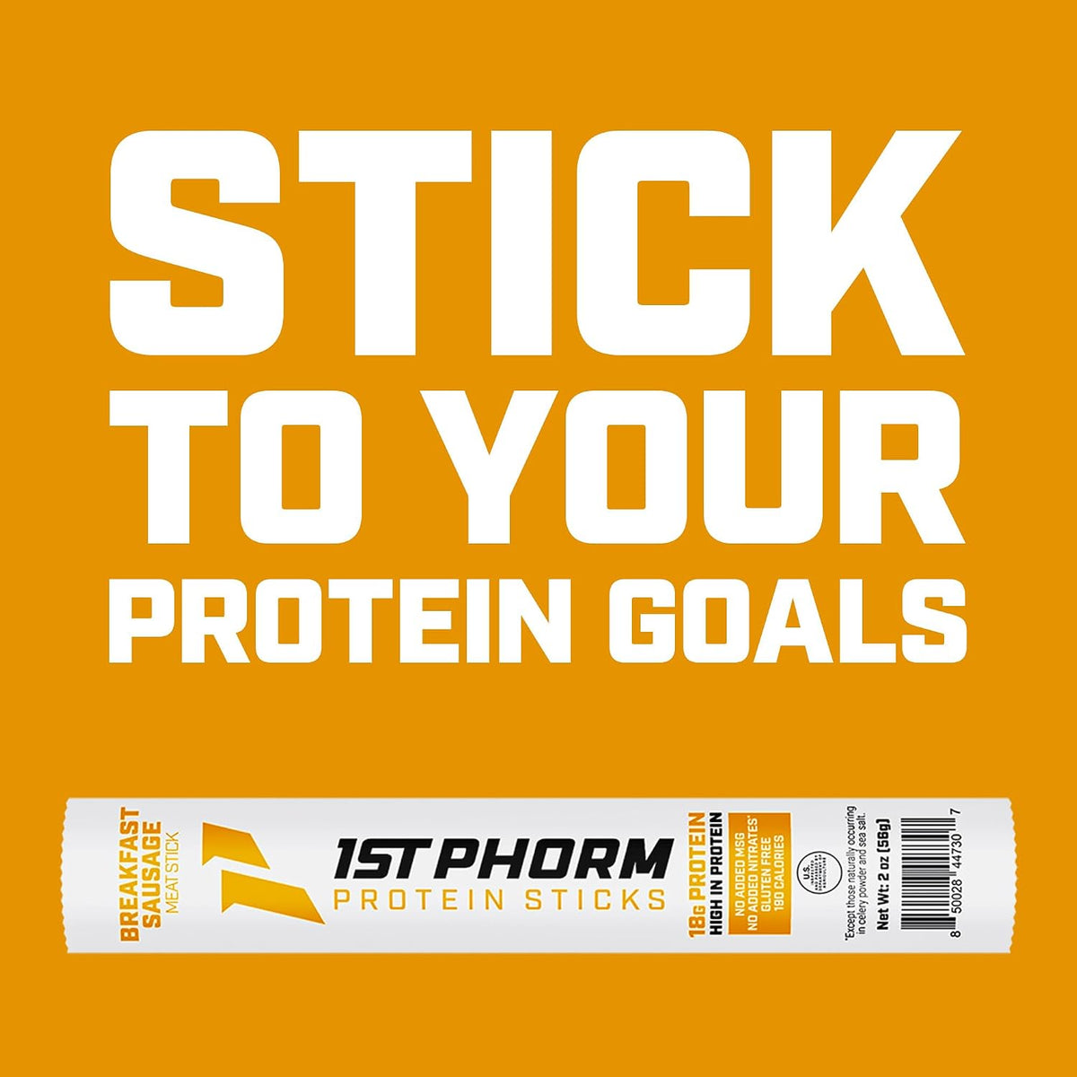 1st Phorm Protein Sticks, Breakfast Sausage, 18g Protein, 15 Count