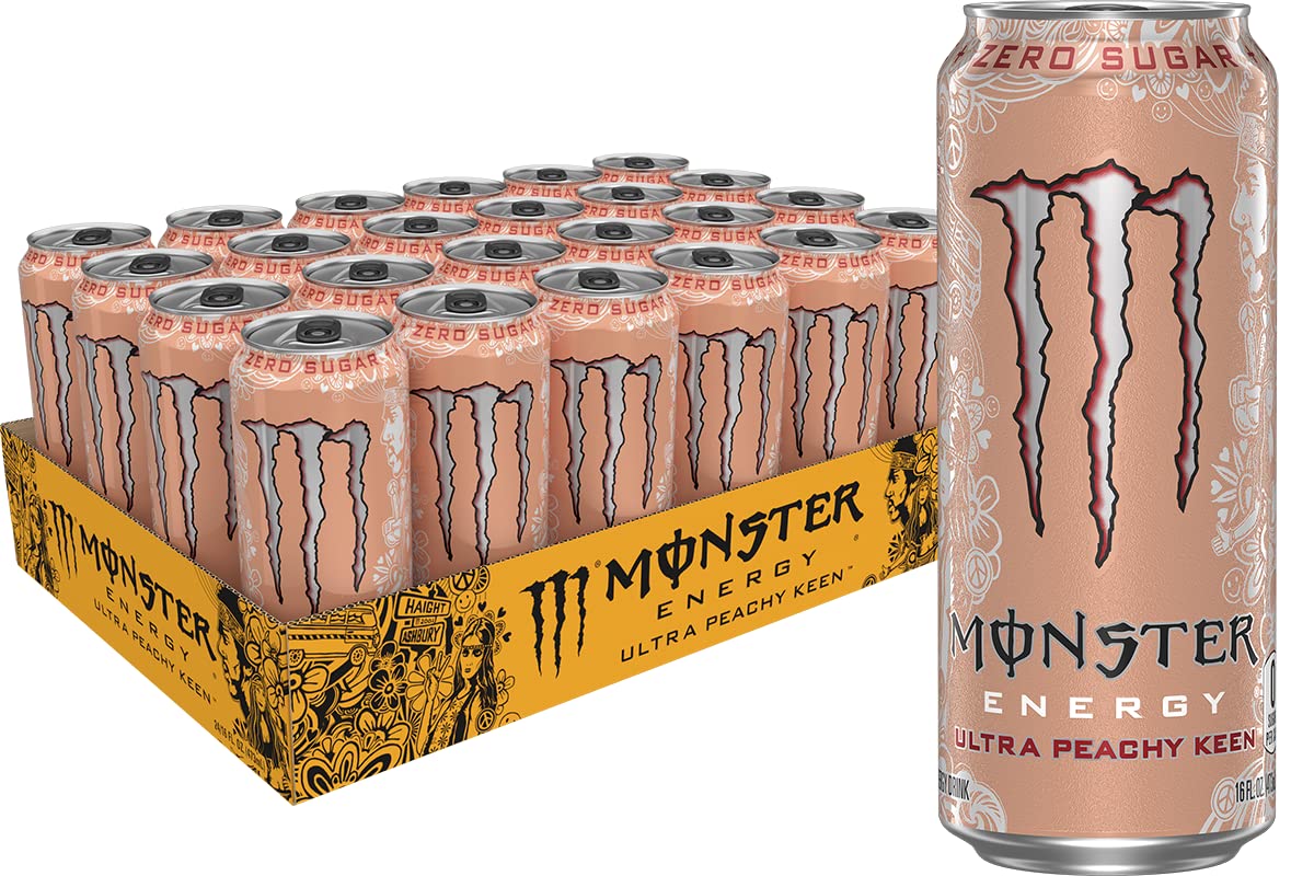 Monster Energy Ultra Black, Sugar Free Energy Drink, 16 Ounce