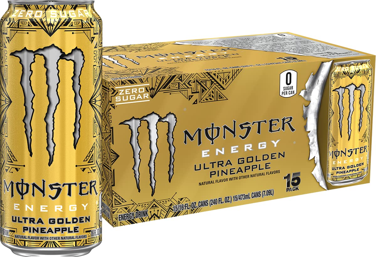 Monster Energy Ultra Black, Sugar Free Energy Drink, 16 Ounce