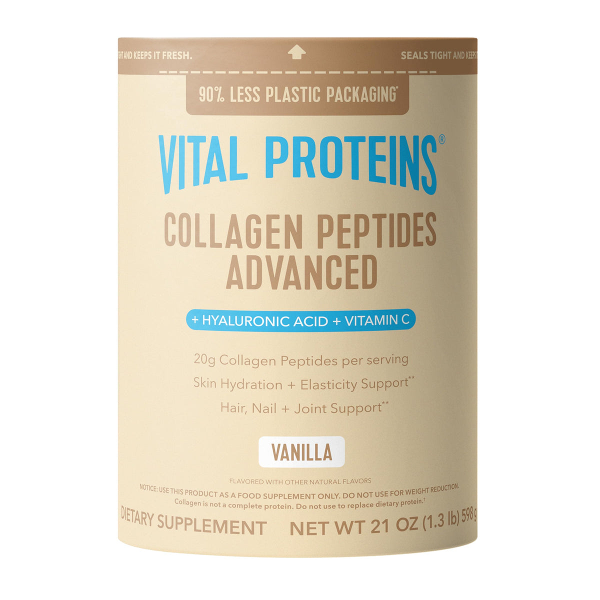 Vital Proteins Collagen Peptides Powder Advanced, Unflavored, 20oz