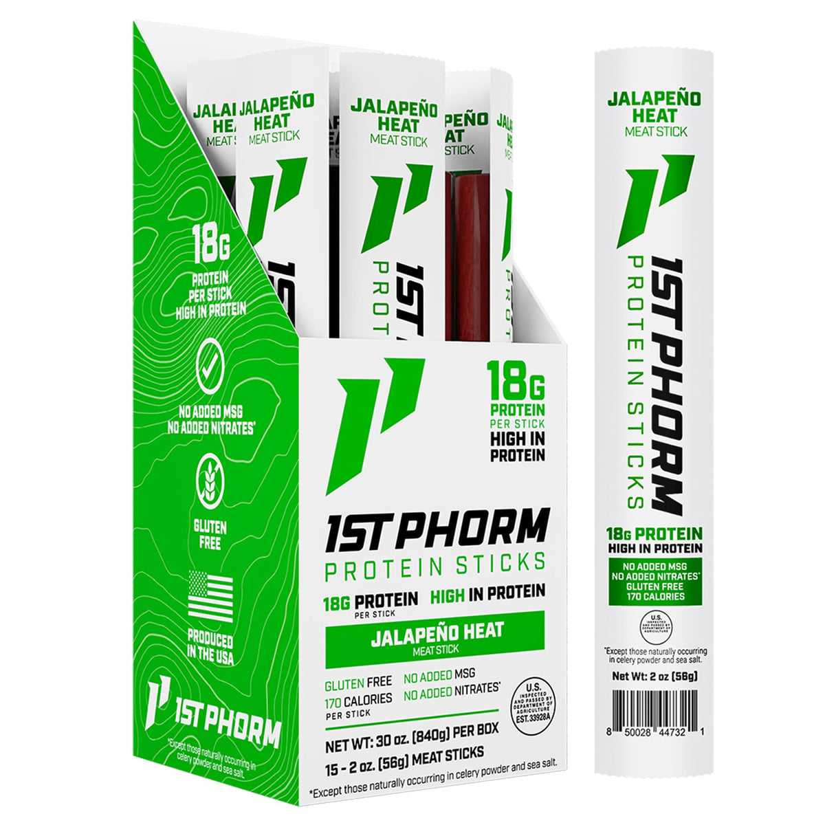 1st Phorm Protein Sticks, Breakfast Sausage, 18g Protein, 15 Count