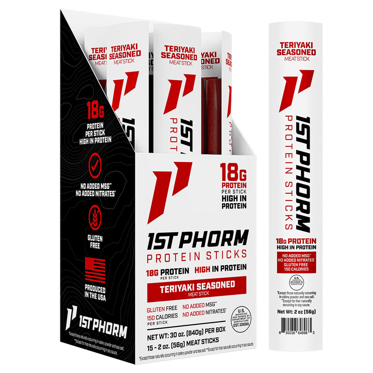 1st Phorm Protein Sticks, Breakfast Sausage, 18g Protein, 15 Count