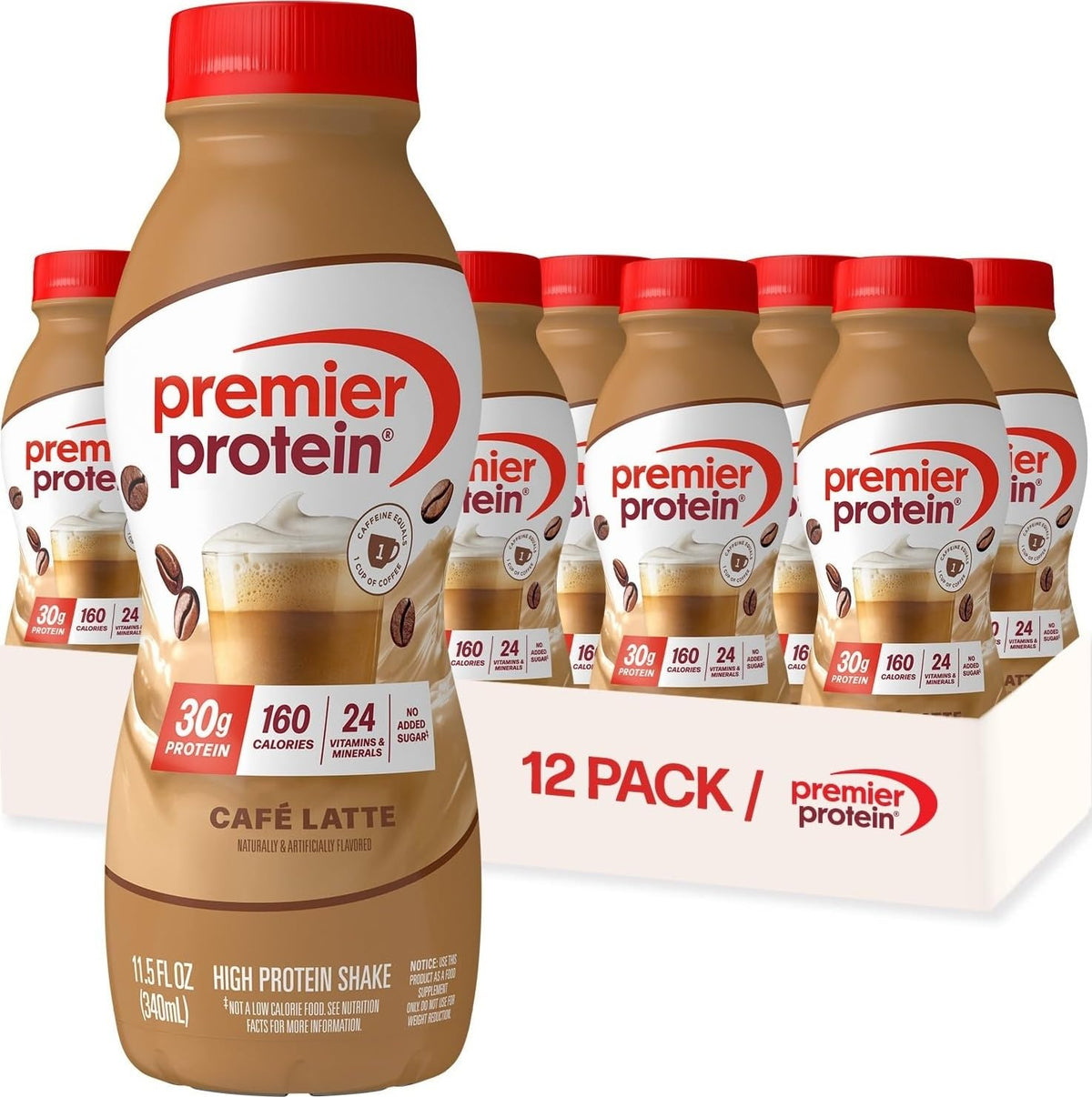 Premier Protein 30g High Protein Shake, Cinnamon Roll, 12 Pack