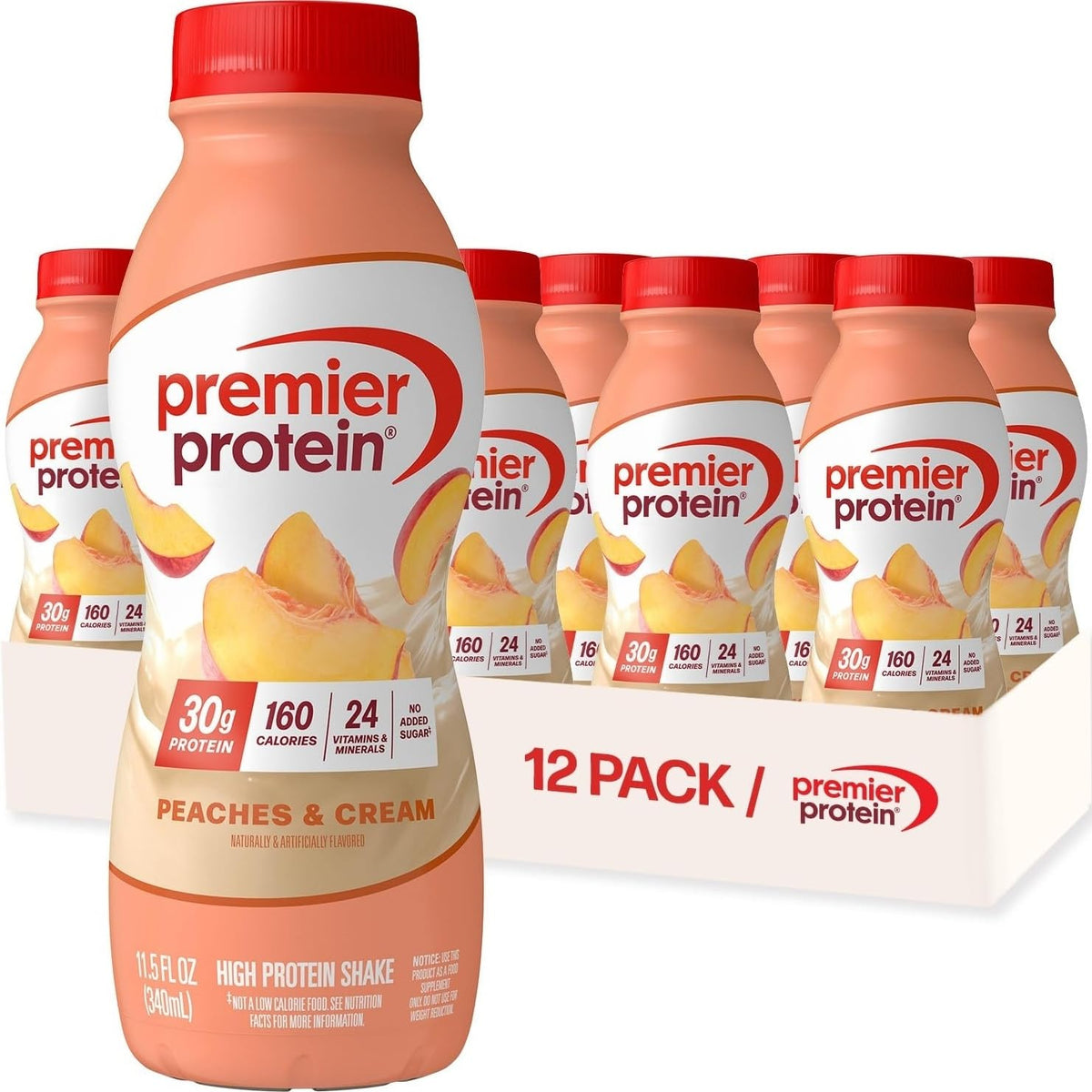 Premier Protein 30g High Protein Shake, Cinnamon Roll, 12 Pack