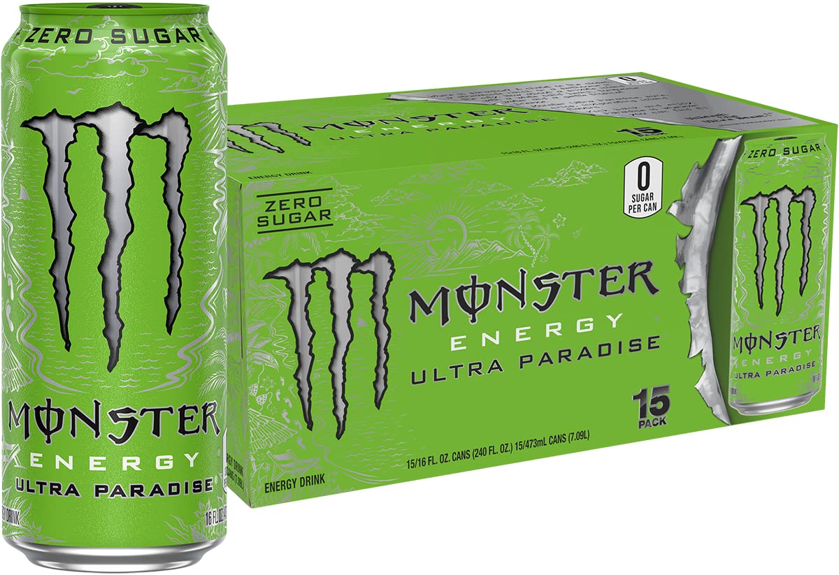 Monster Energy Ultra Black, Sugar Free Energy Drink, 16 Ounce