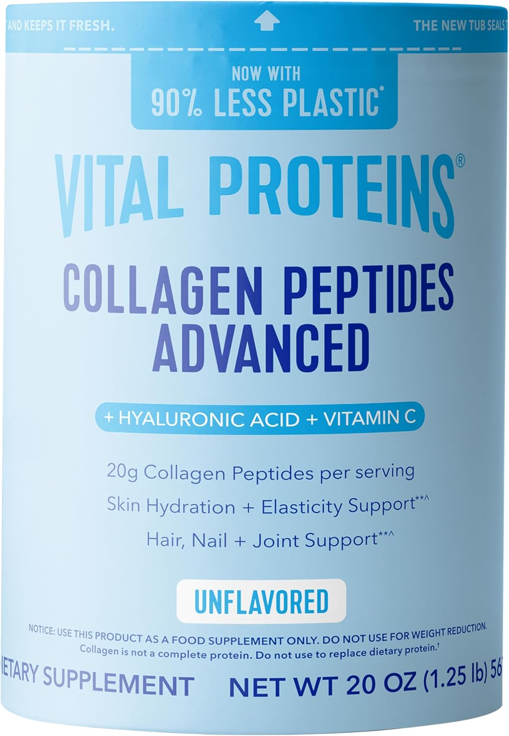 Vital Proteins Collagen Peptides Powder Advanced, Unflavored, 20oz