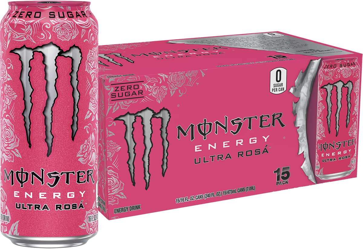 Monster Energy Ultra Black, Sugar Free Energy Drink, 16 Ounce