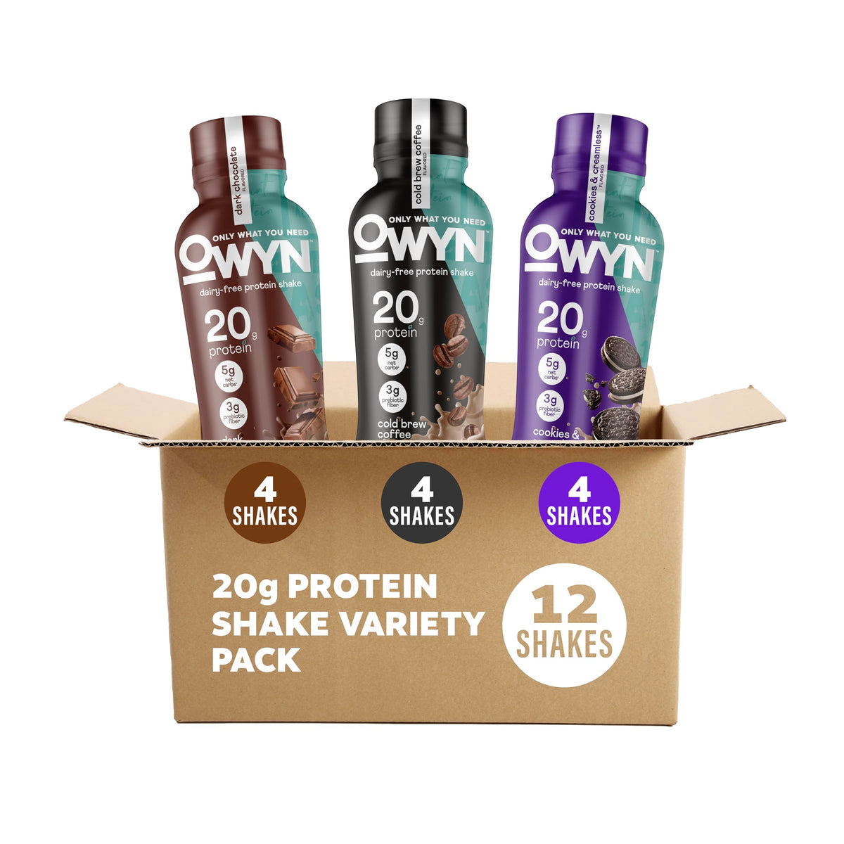 OWYN Only What You Need Cold Brew Coffee Flavored 20g Protein Shake, 12 Ct