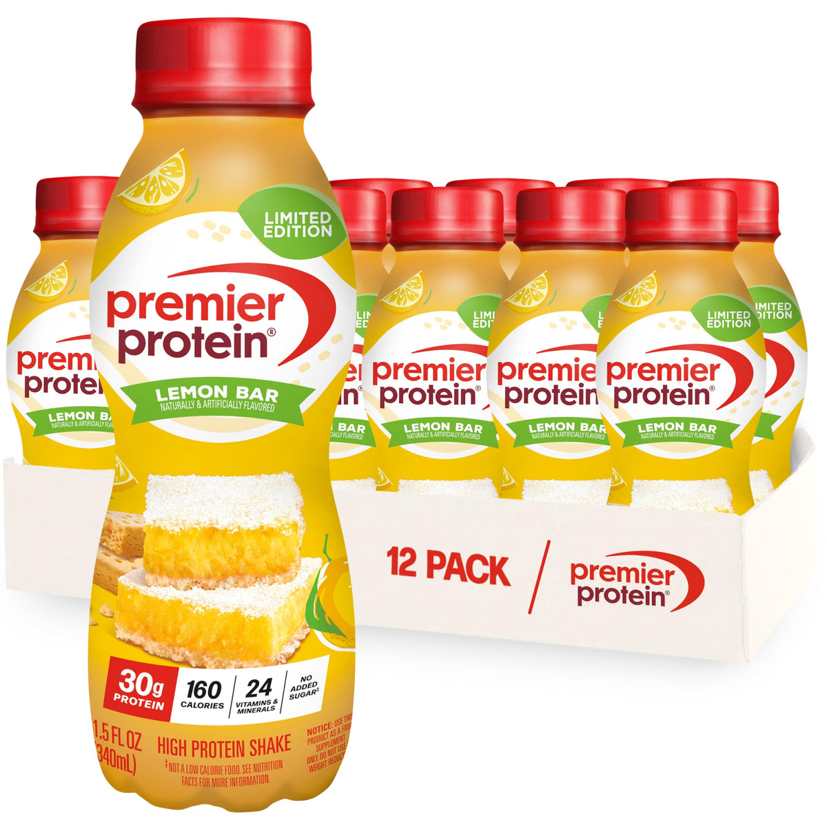 Premier Protein 30g High Protein Shake, Cinnamon Roll, 12 Pack