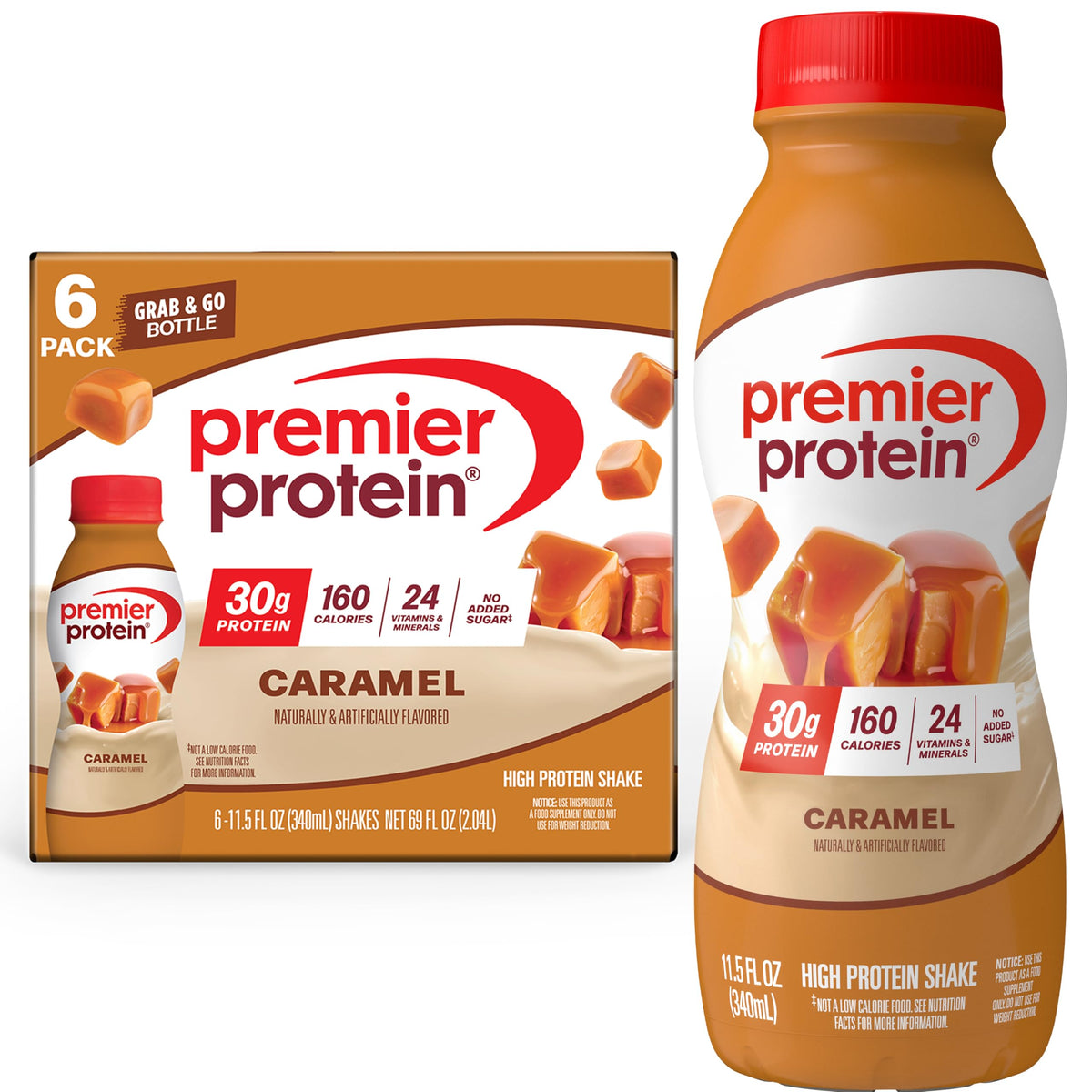 Premier Protein 30g High Protein Shake, Cinnamon Roll, 12 Pack