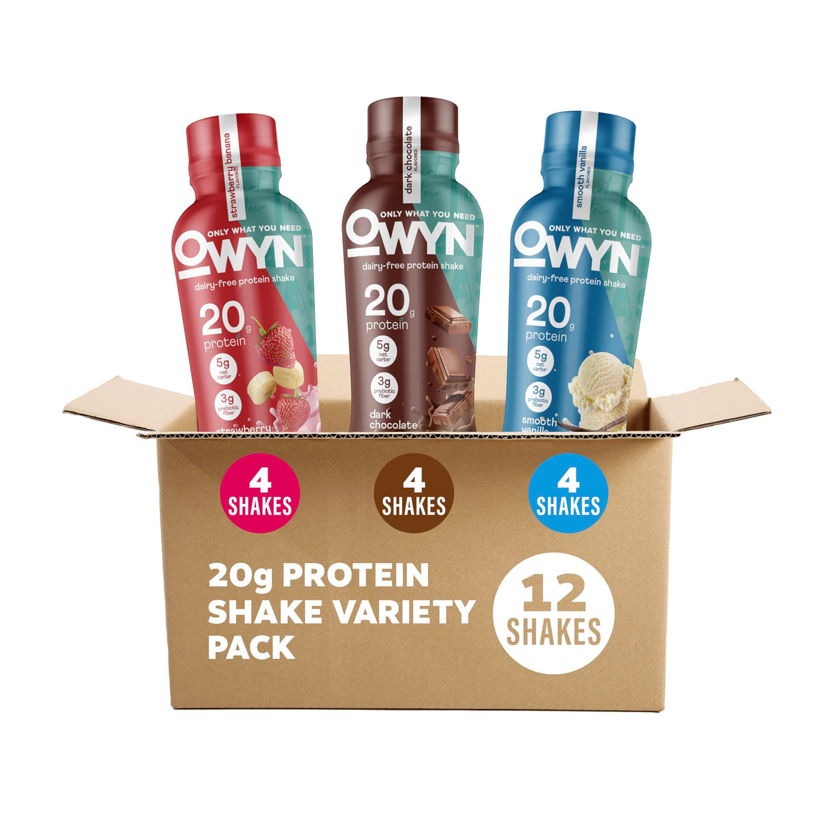 OWYN Only What You Need Cold Brew Coffee Flavored 20g Protein Shake, 12 Ct