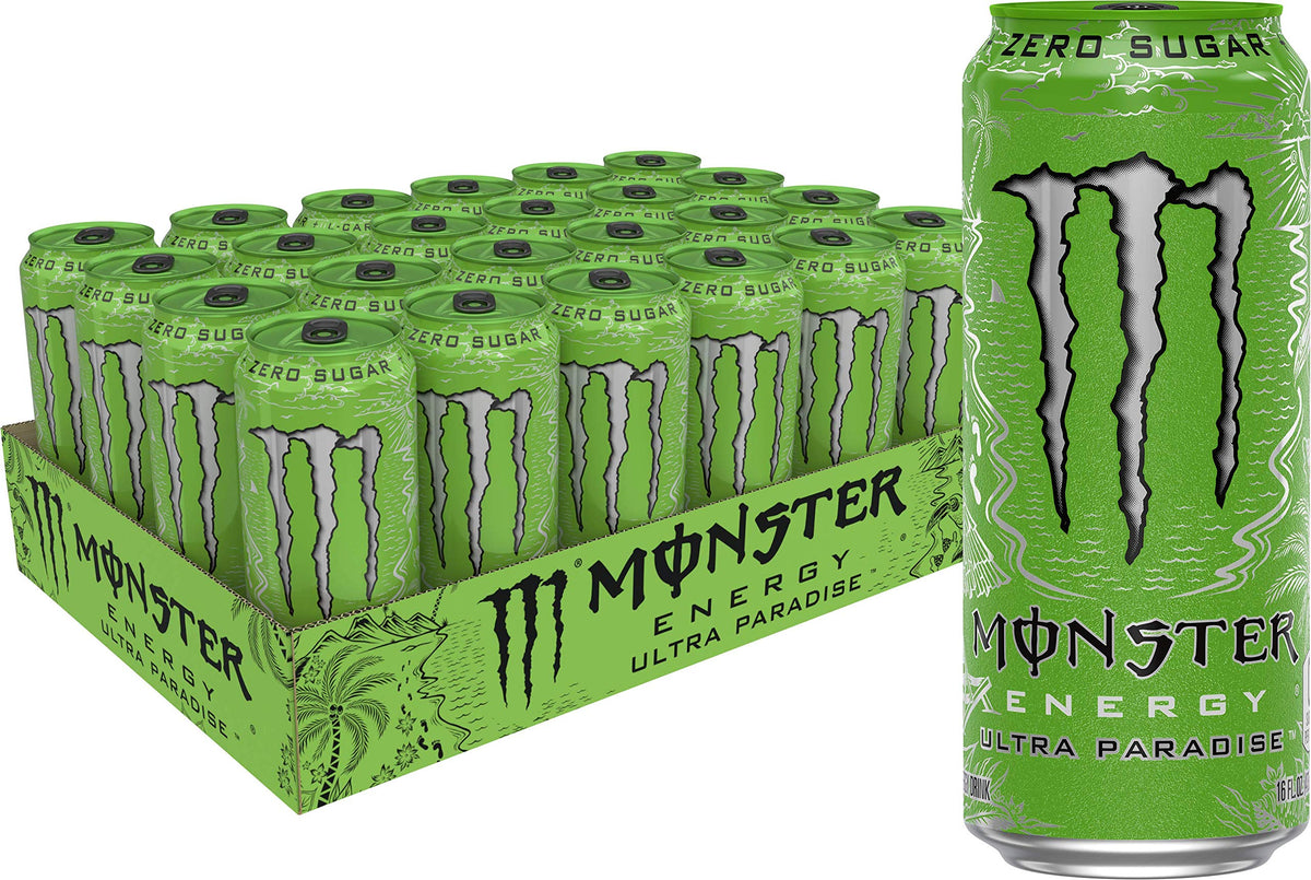 Monster Energy Ultra Black, Sugar Free Energy Drink, 16 Ounce
