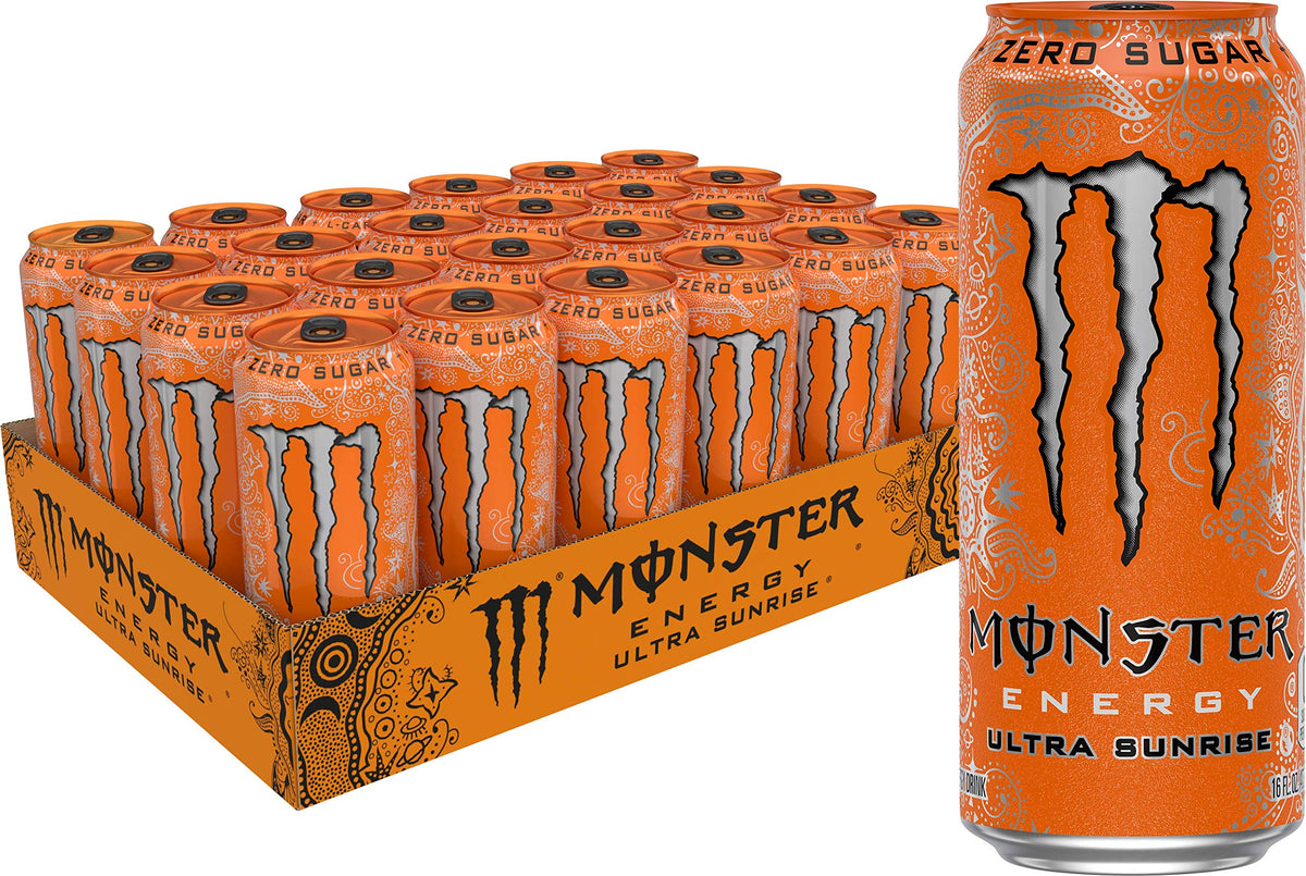 Monster Energy Ultra Black, Sugar Free Energy Drink, 16 Ounce