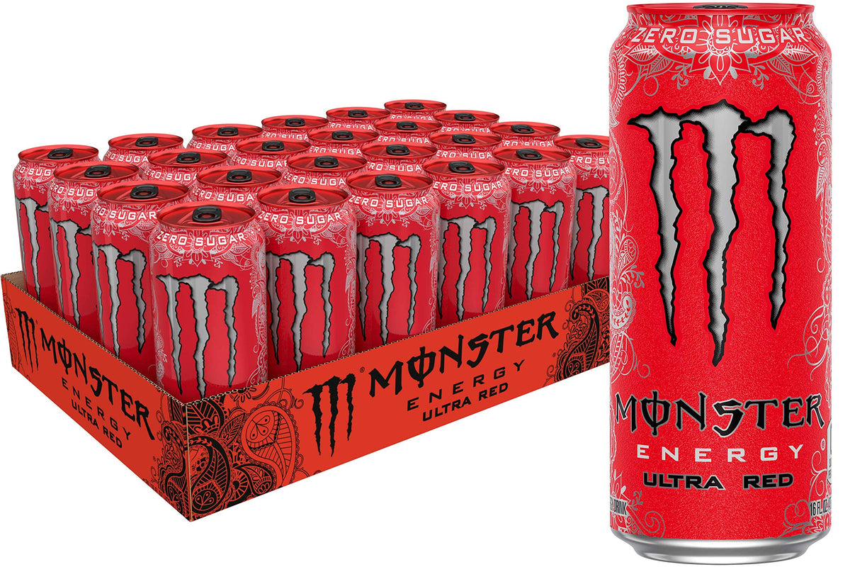 Monster Energy Ultra Black, Sugar Free Energy Drink, 16 Ounce
